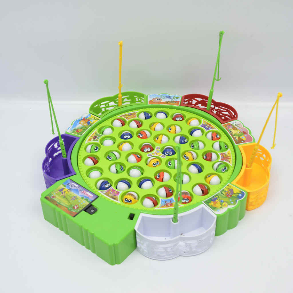 Fun Fishing Game Set 45 Vis Meisjes Elektronische Roterende Board