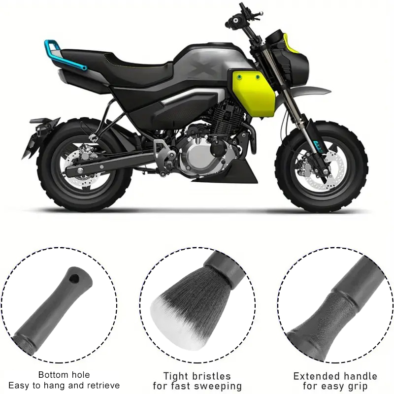 Cepillo de limpieza de cerdas suaves para Interior de coche, herramienta de limpieza de coche, plumero de salpicadero, 1 piezas