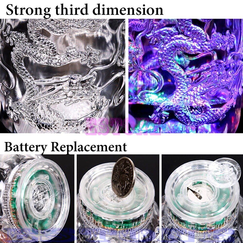 LED Dragon Inductive Rainbow Color Flashing Light ... – Grandado