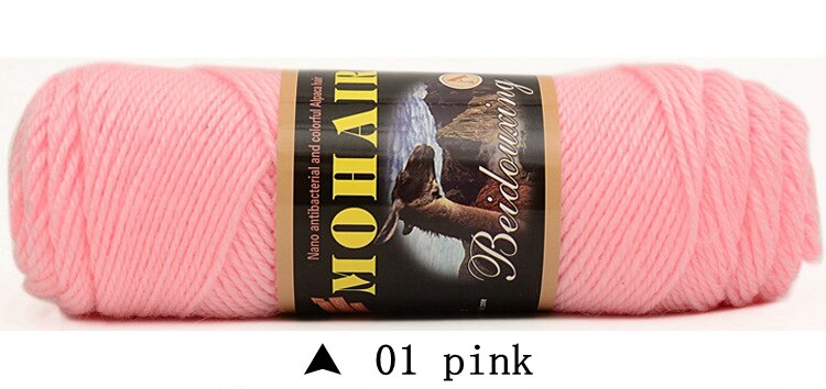 100g / ball mohair ull heklegarn for håndstrikking myk genser lue skjerf kashmirtråd laine a tricoter visan: 01