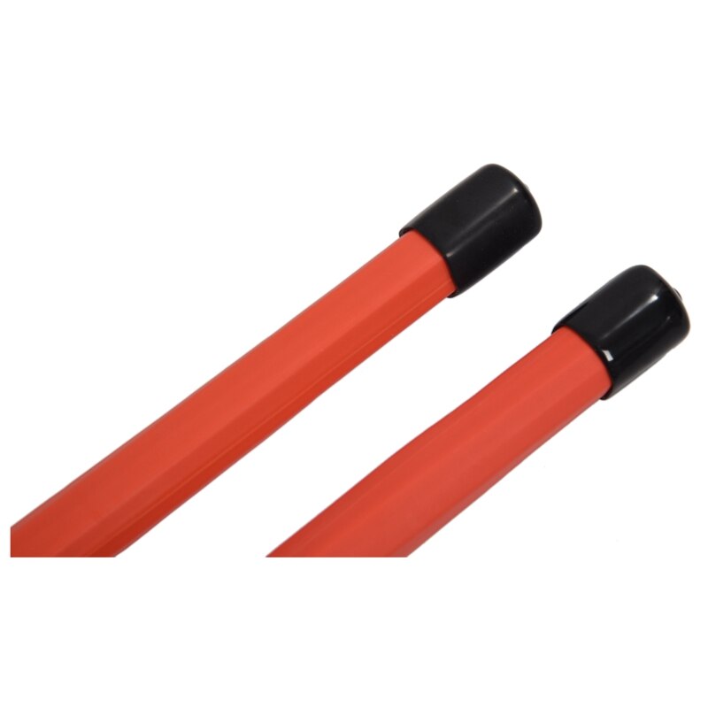 1 Pair 40CM Bamboo Rod Drum Brushes Sticks for Jazz Folk Music (Red) & 1 Pair Wire Retractable Loop End Drum Brushes for Jazz Dr