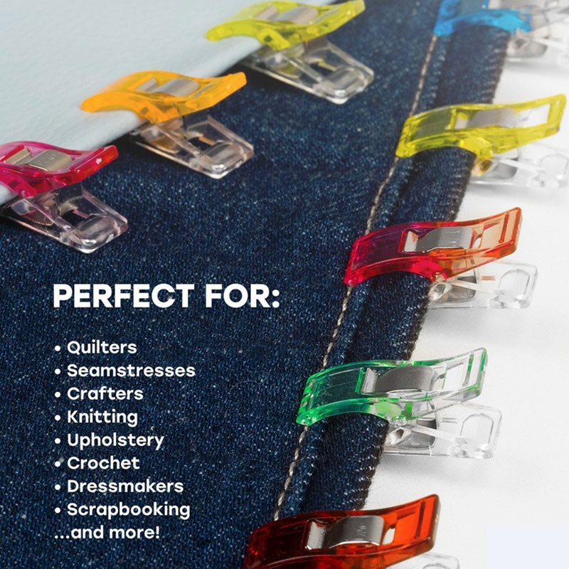 50 stuks/set randklemmen quilt quiltklem doe-het-zelf knutselwerkjes plastic clips veelkleurige patchworkklem kledingklem naaiaccessoires