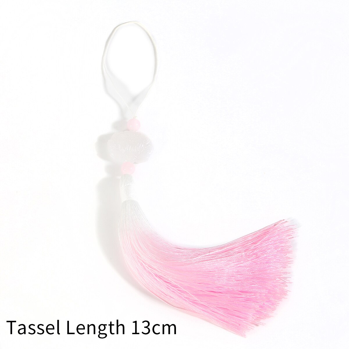 1pc 13cm lotus geleidelijke variatie kwastjes voor doe-het-zelf gordijn ophanging kledinghanger tas huisdecoratie naai-accessoire: Roze