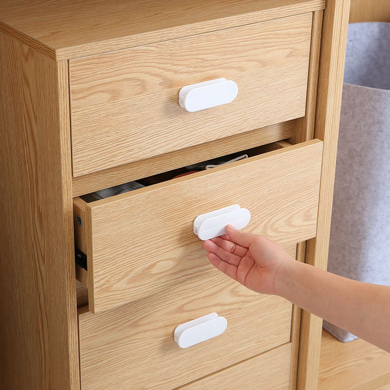 2pcs Door Handles Furniture Knobs Self-adhesive Multi-purpose Wardrobe Pulls Toilet Window Handle Cabinet Door Finger Plates