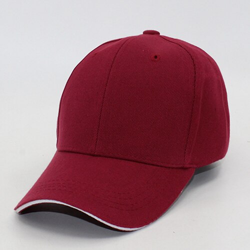 Men Baseball Cap Women Snapback Caps Casquette Hats For Men Plain Blank Bone Solid Gorras Planas Baseball Caps Plain Solid: wine red