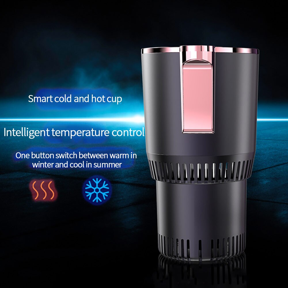Przenośny podgrzewany kubek termiczny samochód inteligentny samochód ogrzewanie chłodzenie kubek 12V samochód podgrzewany kubek mini lodówka podgrzewany kubek termiczny cichy
