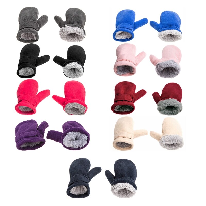 Winter Warm Dikker Baby Handschoenen Peuter Infant Winter Wanten Gevoerd Met Fleece Easy-On Baby Jongens Baby Meisjes Outdoor wanten
