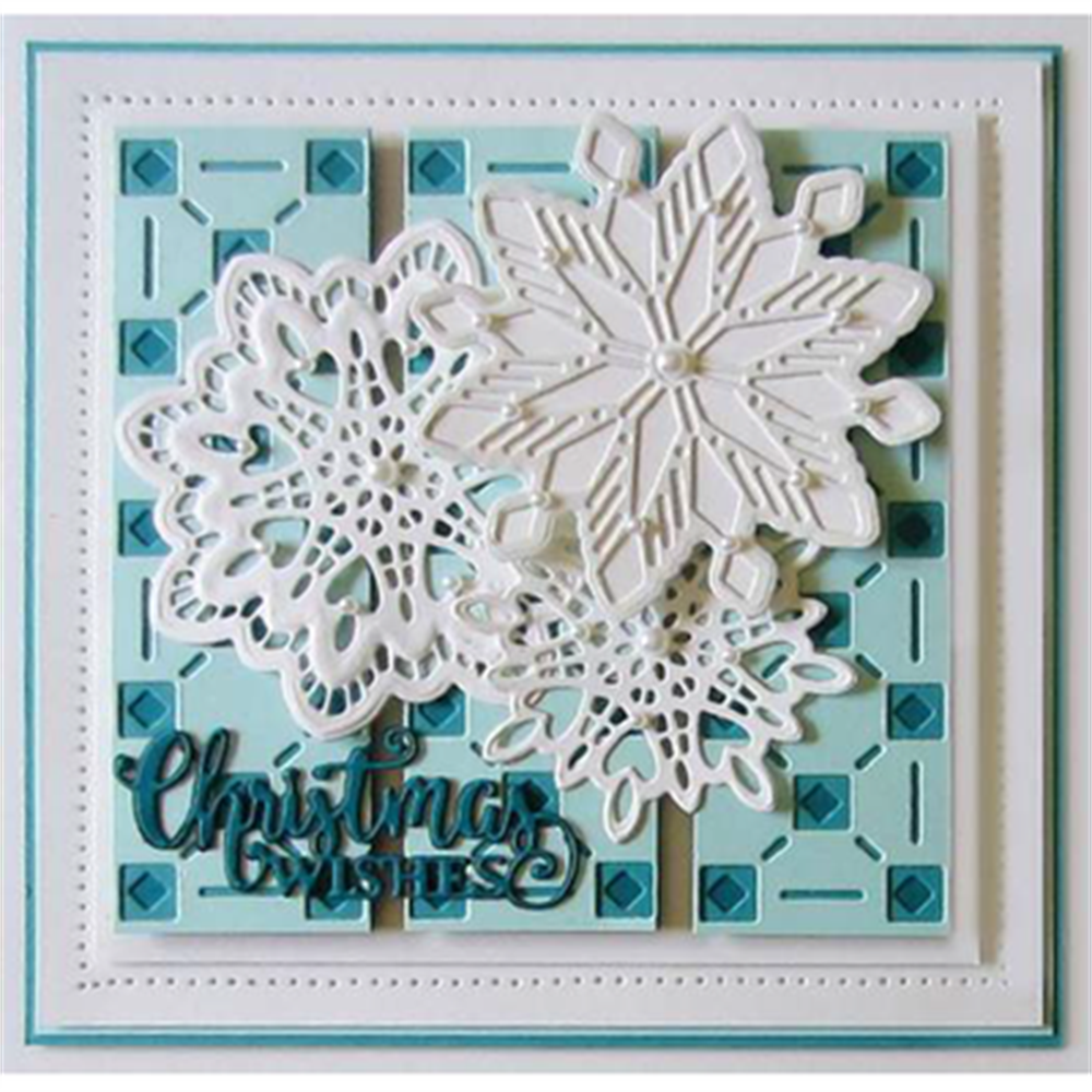 YINISE Square Puzzle Fustelle In Metallo Per Scrapbooking Stencil Album - Foto 9