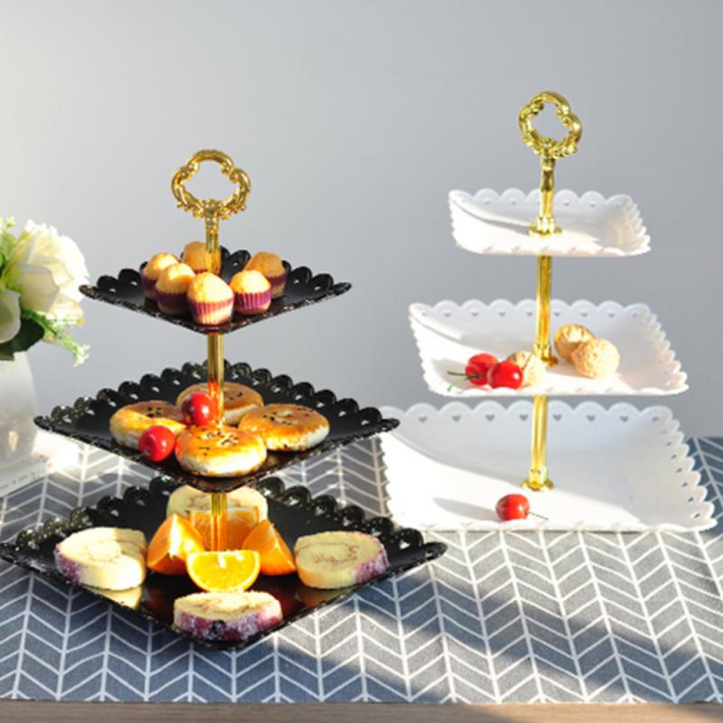 Europese Stijl Fruit Trays Plastic Dessert Snoep Snack Fruite Brood Cookie Lade Voor Thuis Woonkamer Servies Schotel En