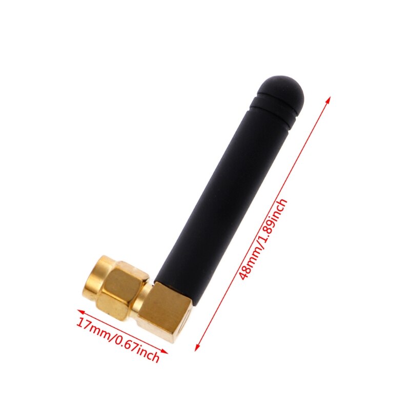 433Mhz Antenne Met Haakse SMA MALE Connector 2dBi 50mm