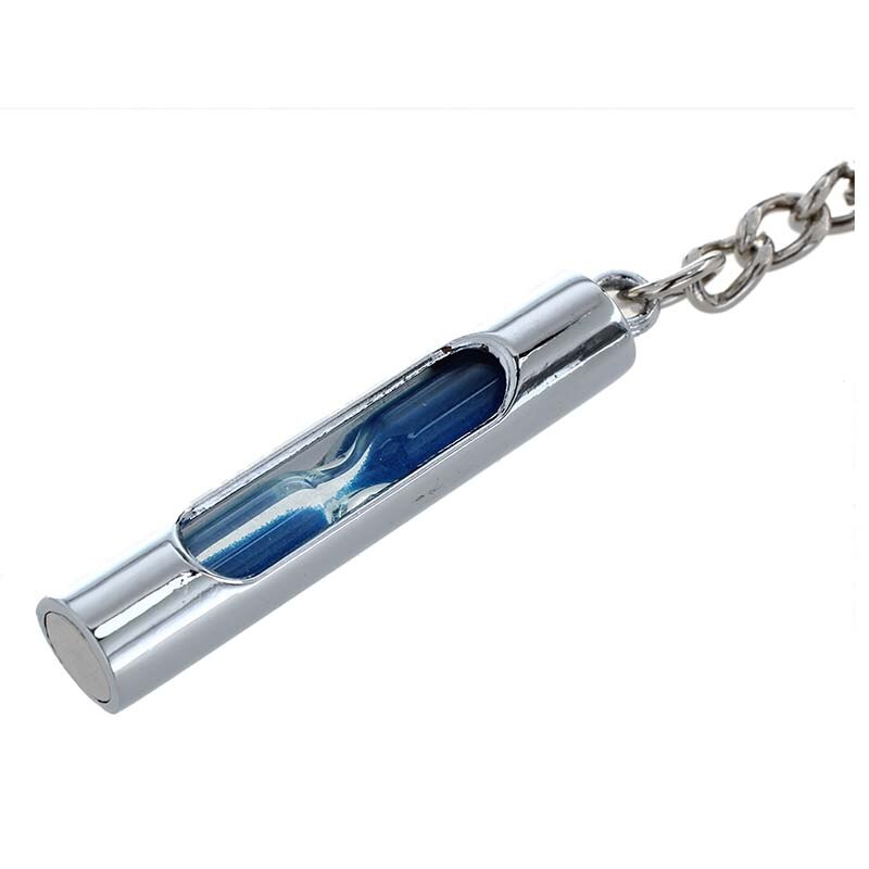 ! 2 Classic Hourglass Key Chains Sand Timer Keychains for Perfect Valentine's Day Pink Blue