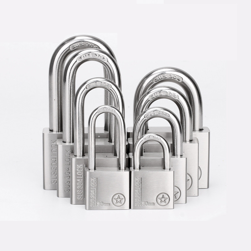 Stainless Steel 304 Same key Open all Padlock Cabinet Outdoor Lock Head Furniture Lock Waterproof Rust-Proof Door Lock
