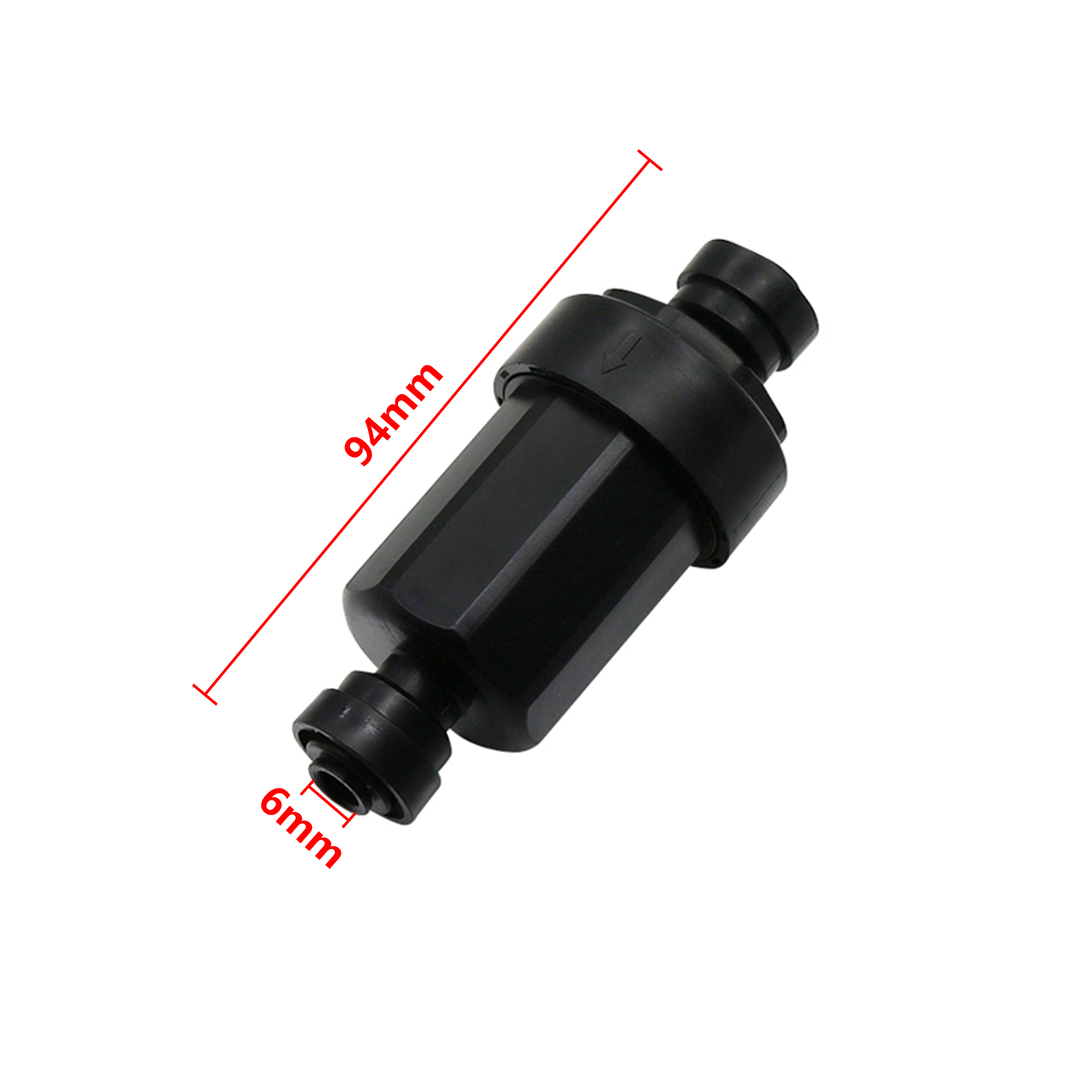 Microfiltro de agua para jardín de 1/4 ", malla de acero inoxidable, filtro de 40 micras, ajuste de deslizamiento rápido de 9,52mm, filtro de manguera de riego para jardín: Rojo
