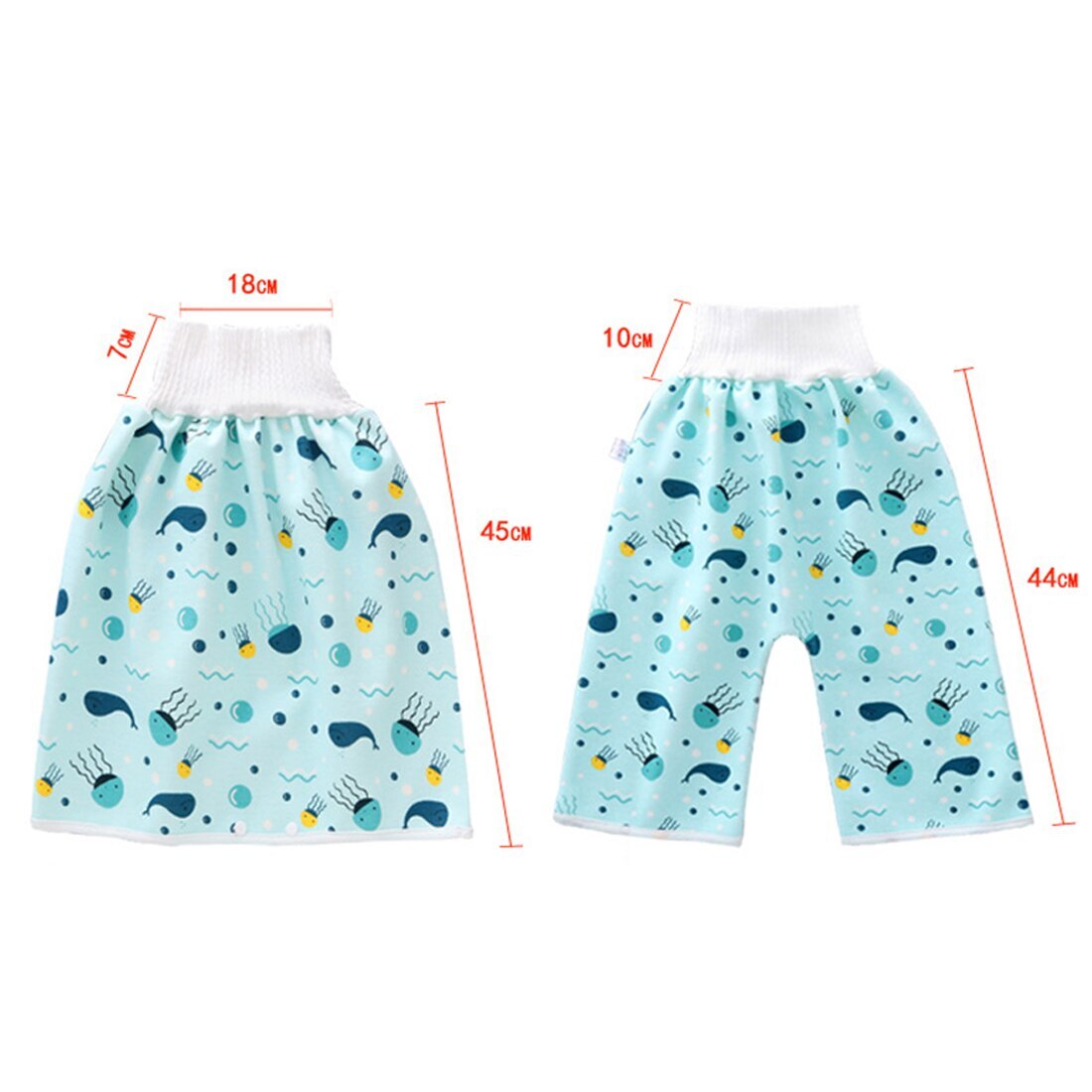 washable prevent bed wetting pure cotton high waist diaper pants prevent leakage of urine learning traning pants