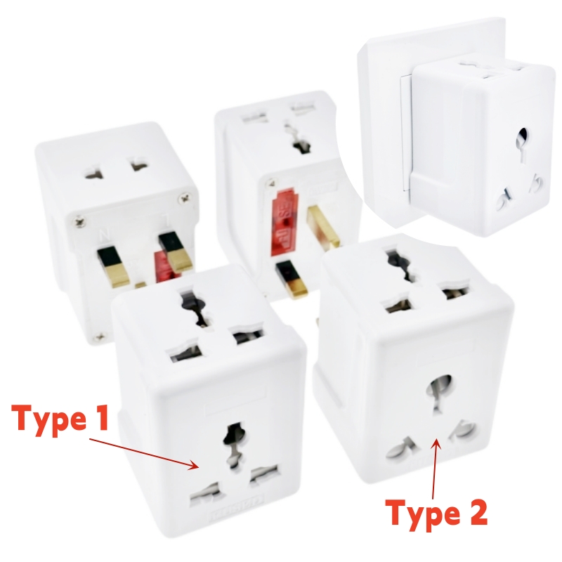 Adaptador de enchufe múltiple de 3 pines, extensor de enchufe británico, adaptador de extensión de cubo de alimentación para oficina, TV, cocina, interior, negro