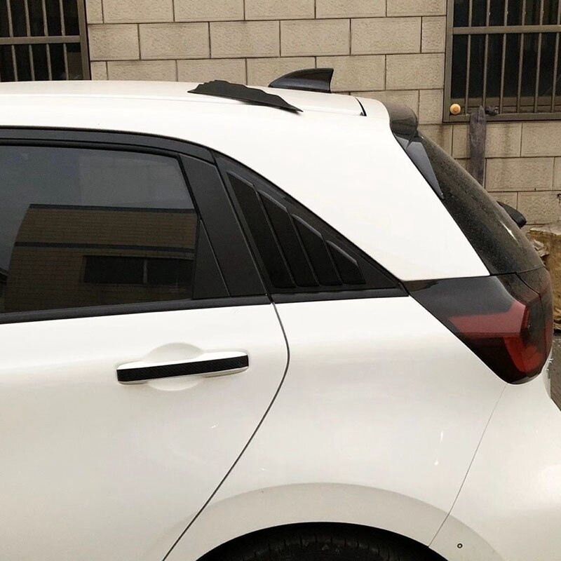 2Pcs Kwart Louvre Cover Vent Side Window Shield Decoratie Sticker Voor Honda Fit Jazz Auto Styling