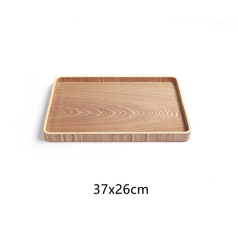 Hotel Restaurant Kitchen Wooden Tea Coffee Tray Dinner Food Fruit Storage Holder Outdoor BBQ Dishes Plates: 37x26x2.7CM