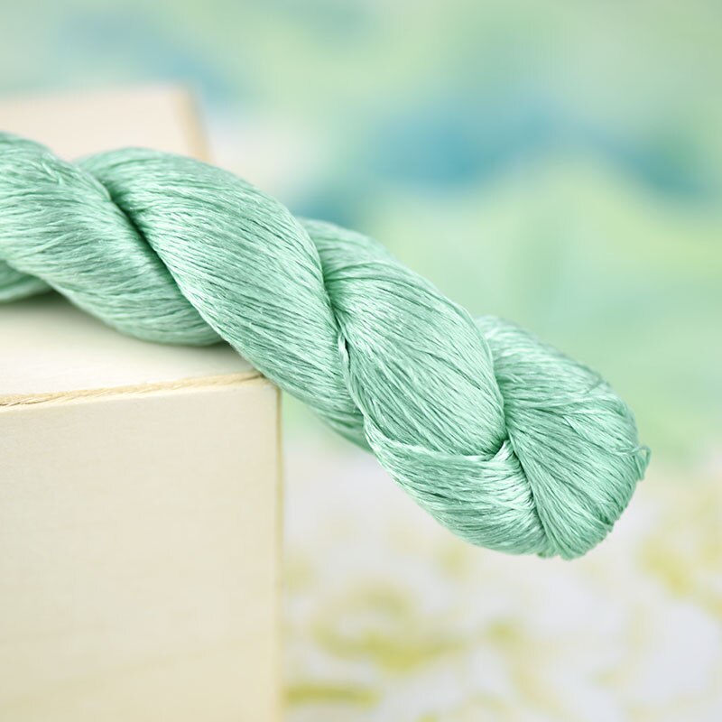 Linha de seda 100% bordada à mão, linha verde escura para bordar, ponto cruz de 400m, 6 cores degradê: 1