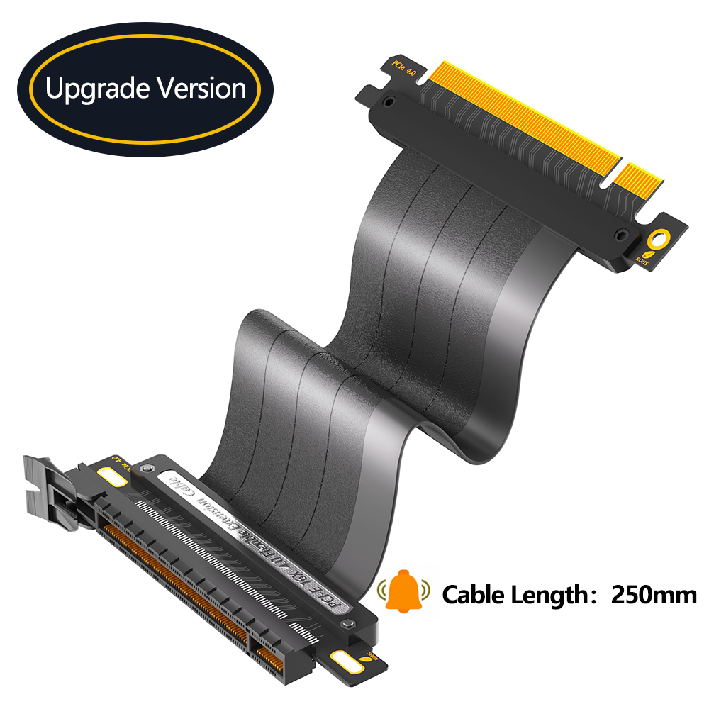 Cable de extensión PCIE 4.0 Cable elevador extensor PCIE 4.0 X16 Alta propiedad de blindaje eficiente para tarjeta gráfica: Blanco