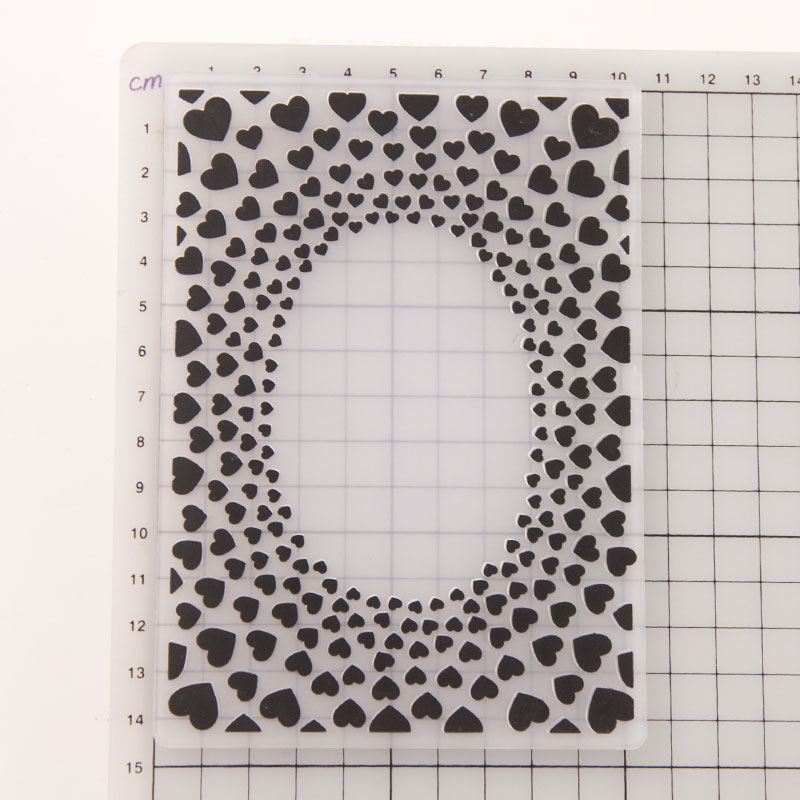 Love Heart Plastic Embossing folders Template for DIY Scrapbooking Crafts Making Photo Album Card Decoration