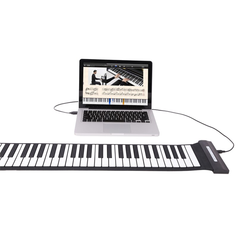 Oprolbare piano 88 toetsen karaoke siliconen flexibel elektronisch toetsenbord zonder luidspreker