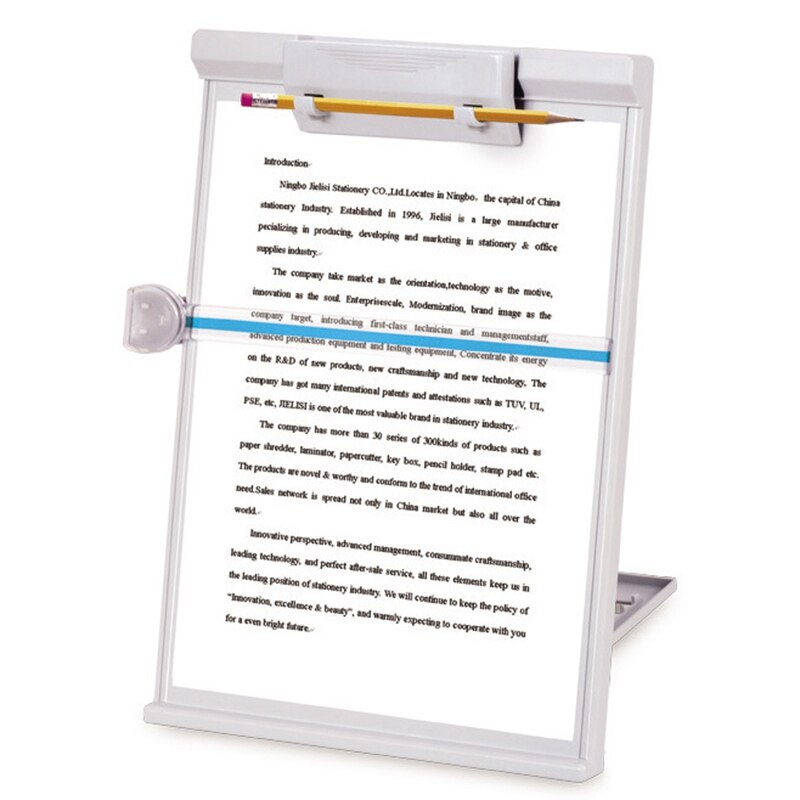 JIELISI Adjustable Computer Document Holder Stand Gray Three-Dimensional Document Holder Reading Frame Profession Office Supplie