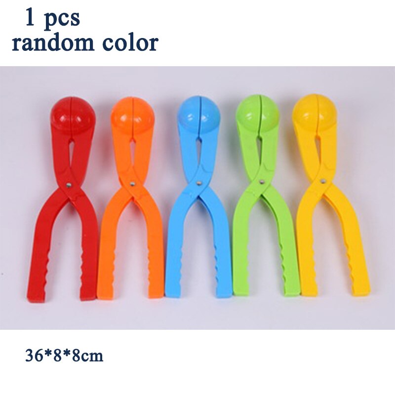 Snowball Maker Clip Plastic Mold Tools Winter Play Snowball Fight for Kids and Adults Love Duck Round Shape Outdoor Sports Clip: Ball Random Color