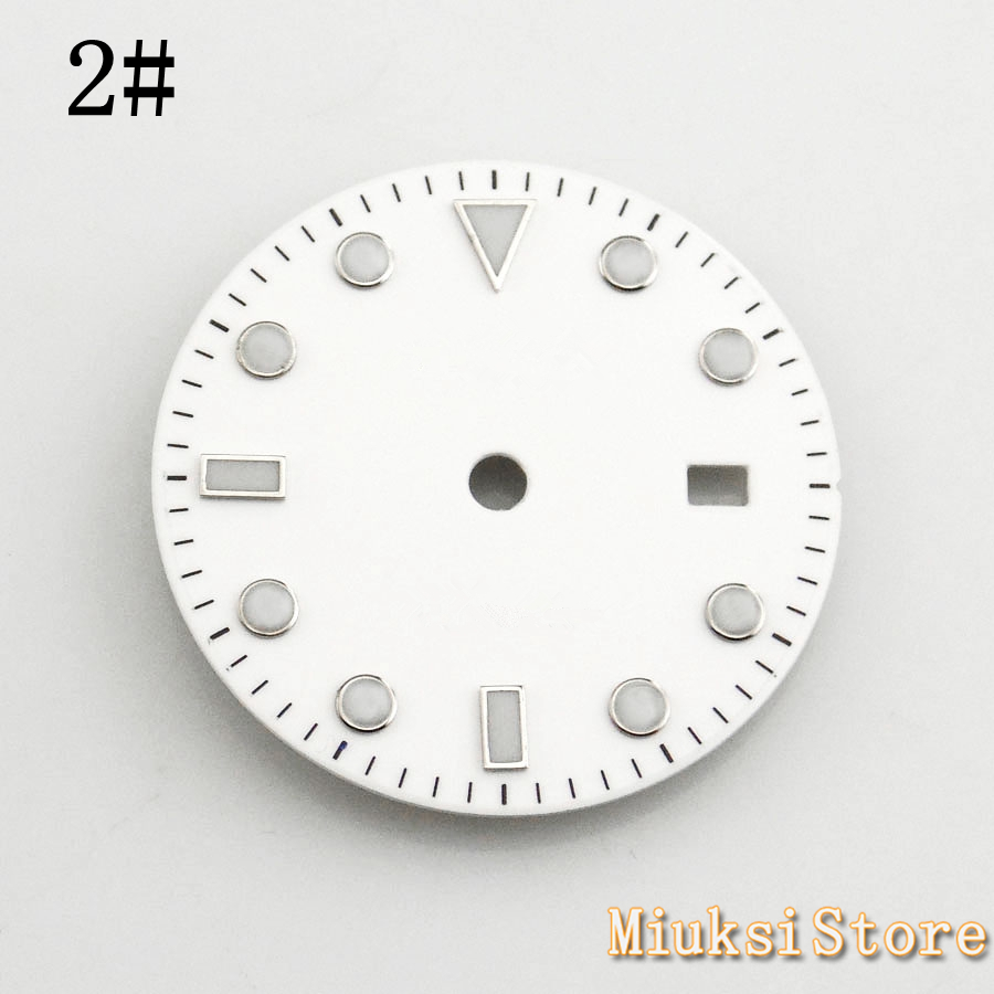 28.5mm sterile dial luminous watch dial fit ETA 2836 2824 Mingzhu DG2813/3804 Miyota 8205/8215/821A movement: 2