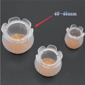8 Stck Möbel Tisch Stuhl Bein Boden Füße Deckel Startseite Schutz transparent 5 größen: 40-46mm