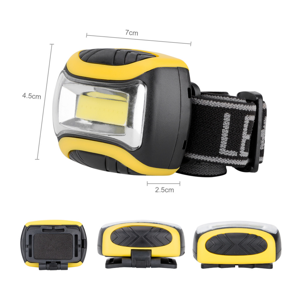 Mini 3 Modes Waterdichte COB LED Zaklamp buiten Koplamp Koplamp head light lamp Torch Lanterna met Hoofdband, Gebruik AAA