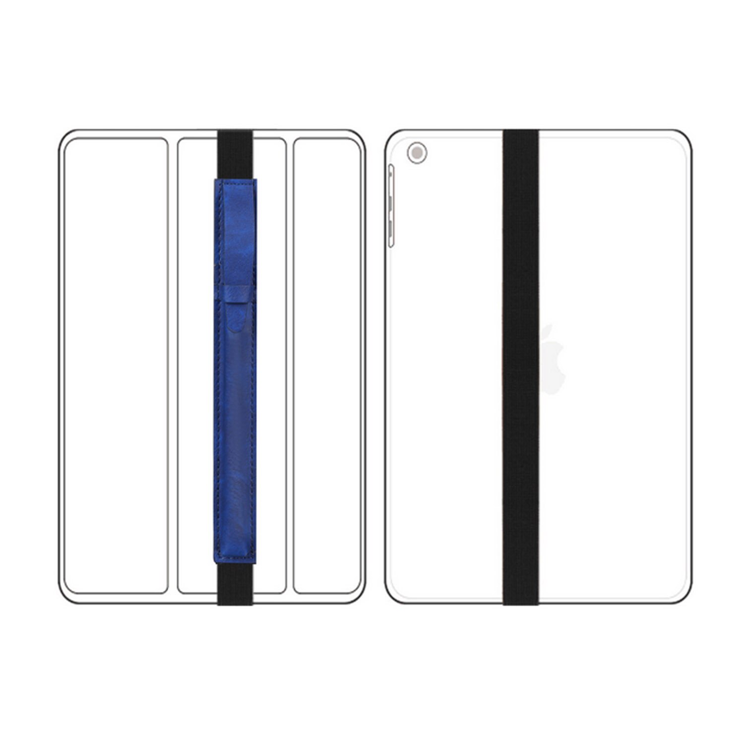 Pencil Holder Elastic PU Leather Protective Case Cover Sleeve Pouch Pocket for iPad Pro Apple Pencil stylus pen cover
