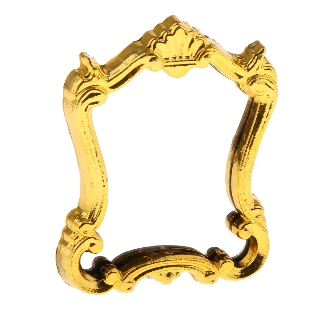 Accessori per mobili da bagno in miniatura per casa delle bambole a specchio in stile europeo in scala 1/12