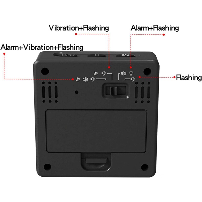 Home &amp; Office Timer With Clock, 5 &amp; 25 And DIY Minute Preset Flip/Rotating Shaking Countdown Timer, Alarm Clock