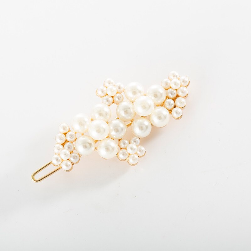 Vrouwen Imitatie Parels Haar Clips Hoofddeksels Haarspelden Haarspeldjes Lichtmetalen Bb Hairgrip Meisjes Haar Accessoires: Flower Pearl
