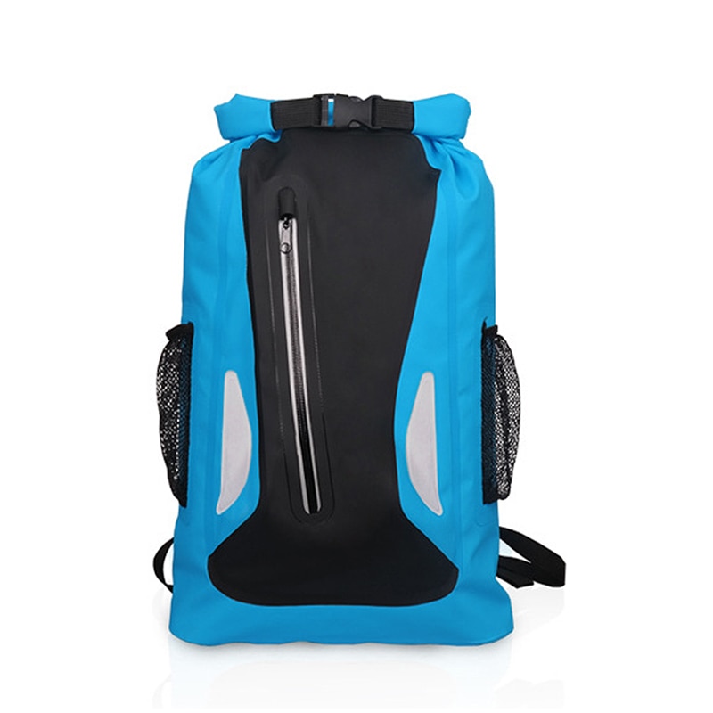 Mochila flotante reflectante de 25L, bolsa seca para motocicleta, paquete de océano, kayak de vela, cubierta de seco