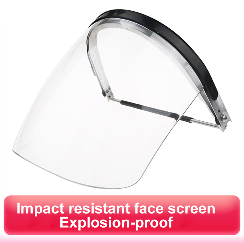 Veiligheid Helm Gezicht Scherm Transparante Elektrische Lassen Gepolijst Anti-Splash Volledige Bescherming Gezicht Harde Hoed Spuiten Maaien Werk
