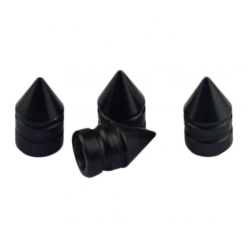 Válvula de aire para neumático de coche, 4 Uds., con forma de torre, de Metal, a prueba de polvo: Black