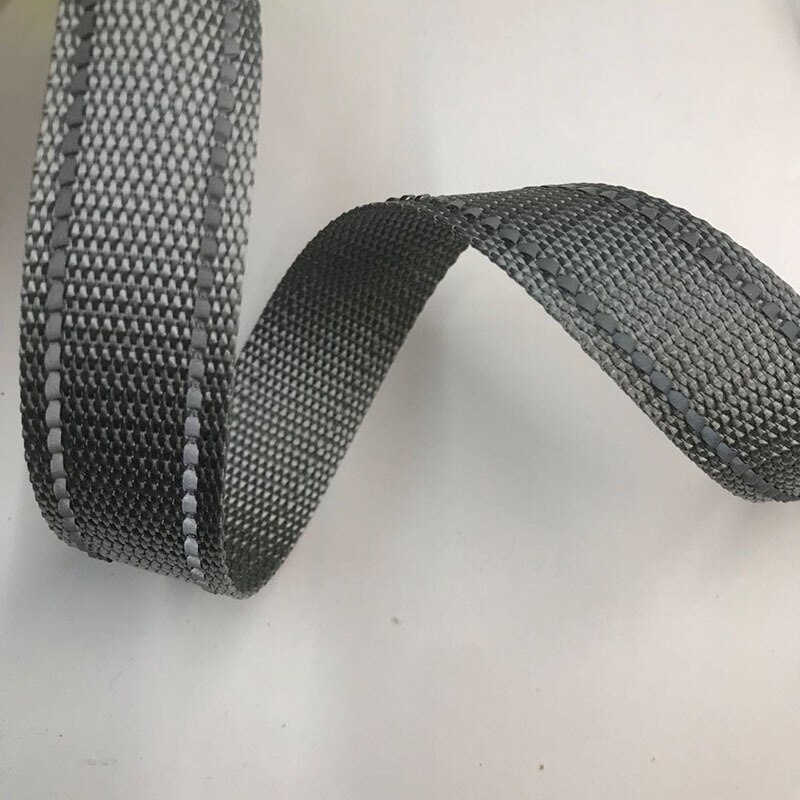 50 Yards 25Mm Reflecterende Singels Naaien Accessoires Rugzak Strapping Riem 1Mm Dikte Huisdier Kraag Diy Polyester Tape: Gray 25mm