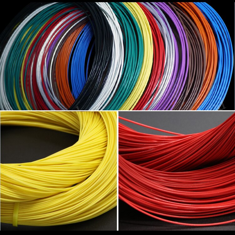 OD 1.5mm 20AWG PTFE Silver Plated Wire Insulated High Temperature Soft Electron Cable OFC Copper DIY Headphone Single Line