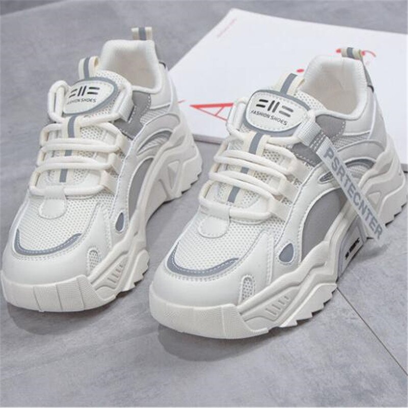 2021 kobiet platformy trampki projektanci lato siatki zasznurować obuwie moda wysokie Chunky Sneaker damskie buty wulkanizowane