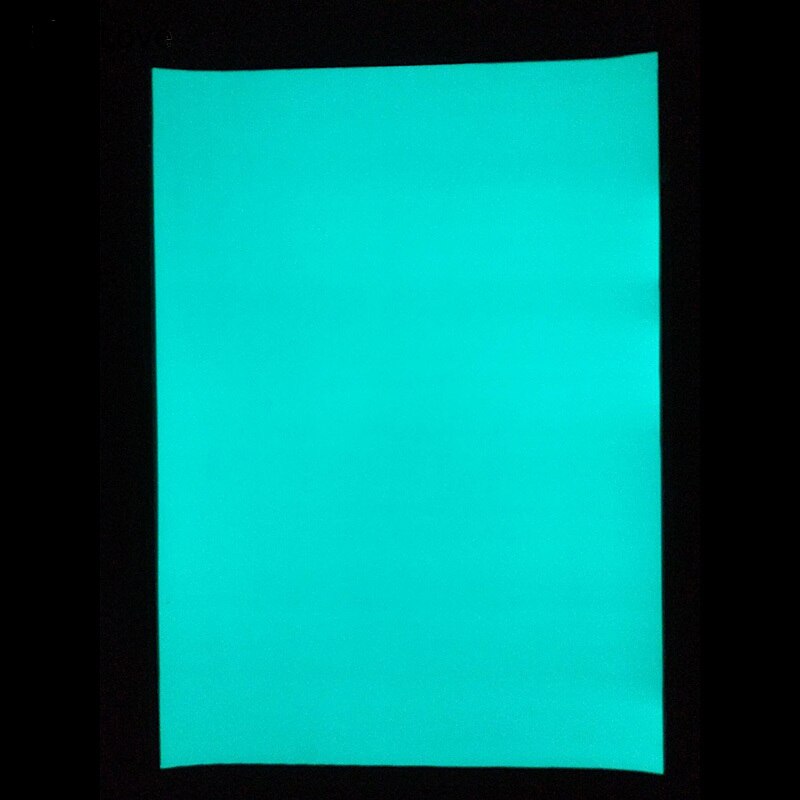 Chzimade 1Pcs A4 Glow In The Dark Inkjet Printer Paper Sticker Home Decor Luminous PET Film Decorative Wall Paper Crafts