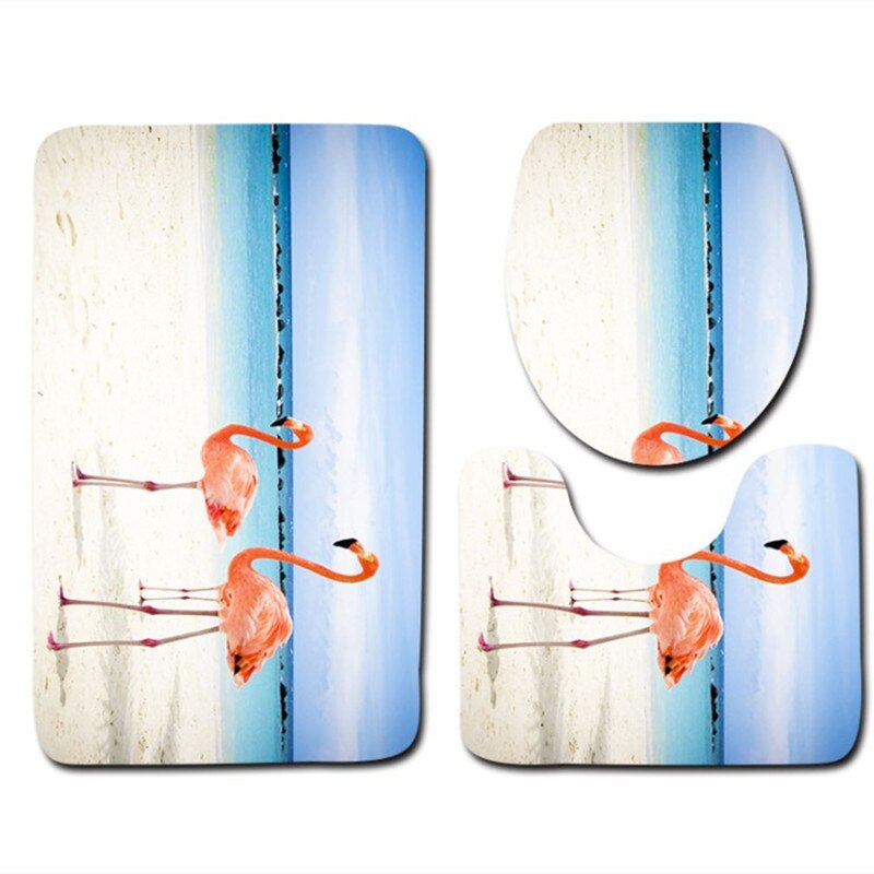 3 Stks/set Zeester Wc Mat Coral Fluwelen Voor Antislip Zachte Toilet Badmat Accessoires Keuken Tapijt Deurmatten home Decor: D