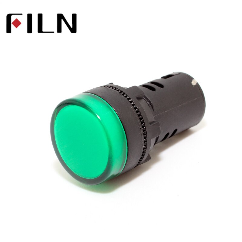 AD16 22mm señal indicador de potencia led de luz de plástico rojo verde azul Amarillo Blanco 12v 12v 24v 220v