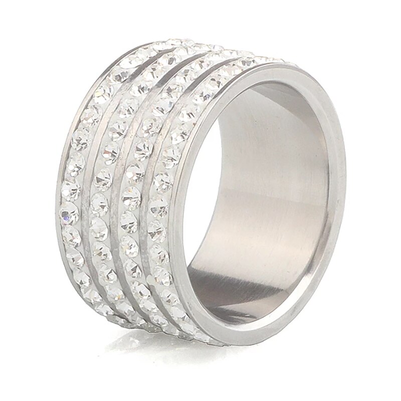 Crystal ringen voor vrouwen mannen wedding ring rvs sieraden