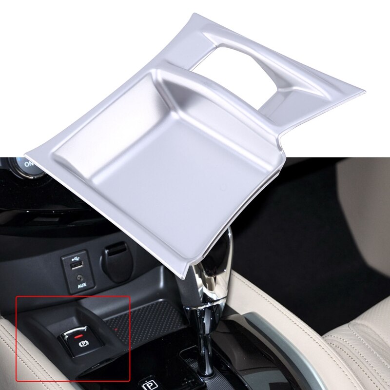 Baceyong ABS Red - Silver Handbrake Button Cover Trim, Blue, Silver Car