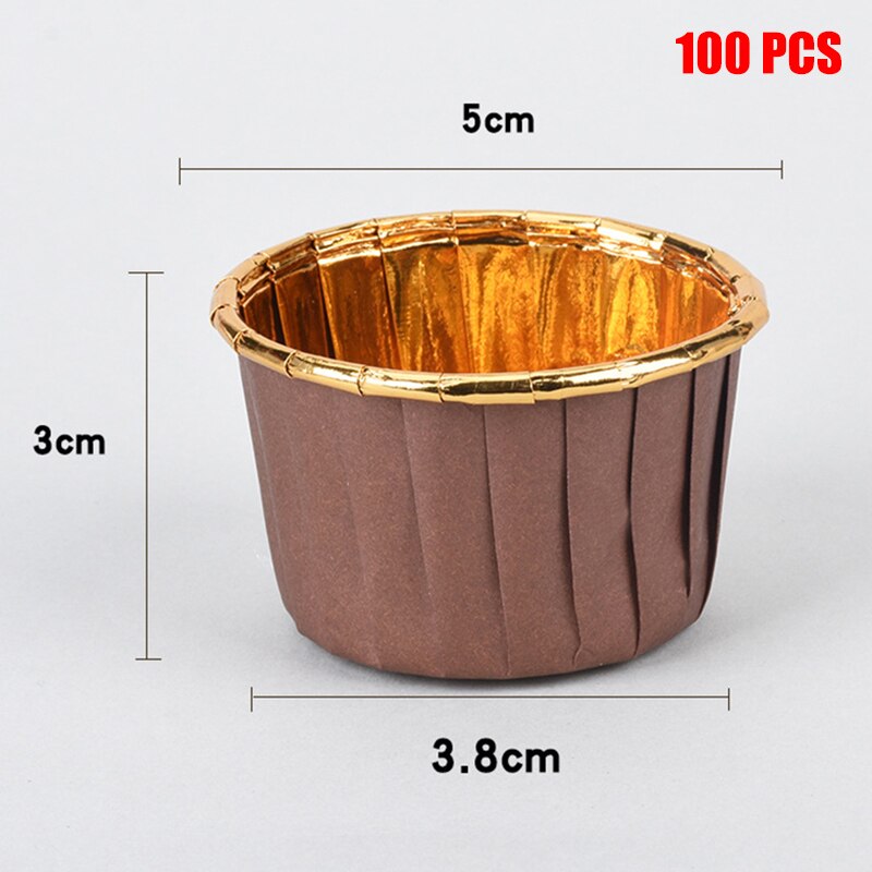 50/100pcs Aluminum Foil Cupcake Paper Cupcake Liner Baking Cups Muffin Cupcake Paper Cups Baking Pastry Tools Bakeware: 10