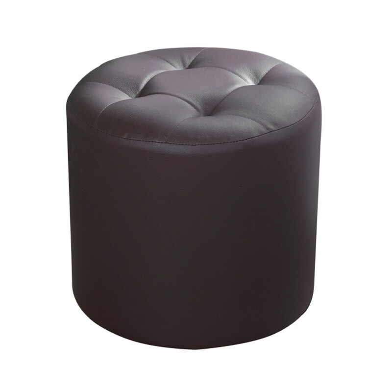 Tabouret rond en cuir escabeau chambre tabourets chaise coin siège pour économiser de l'espace pour salon restaurant chambre