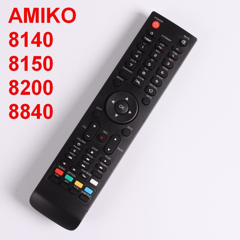 Remote Control For AMIKO Mini HD 8150 8200 8300 8360 8840 SHD 7900 8000 8110 8140 STHD 8820,8800, Micro combo