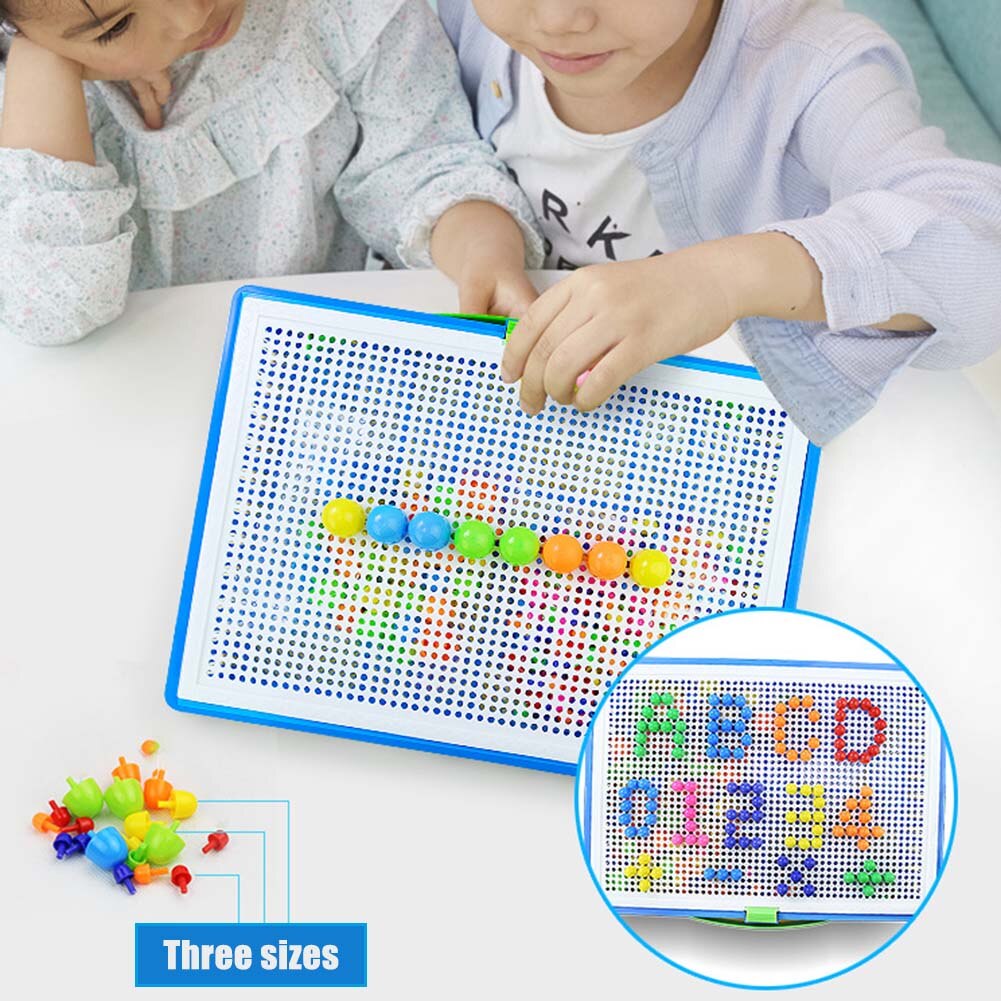tablero de mosaico niños juguete educativo 296 Uds. Uñas de setas rompecabezas juguetes de aprendizaje TE889