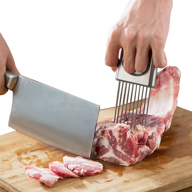 1 pcs Onion Tomato holder Slicer Kitchen Tool Meat Vegetable Stainless Steel Kitchen Gadgets Cooking Tool kitchen accessories